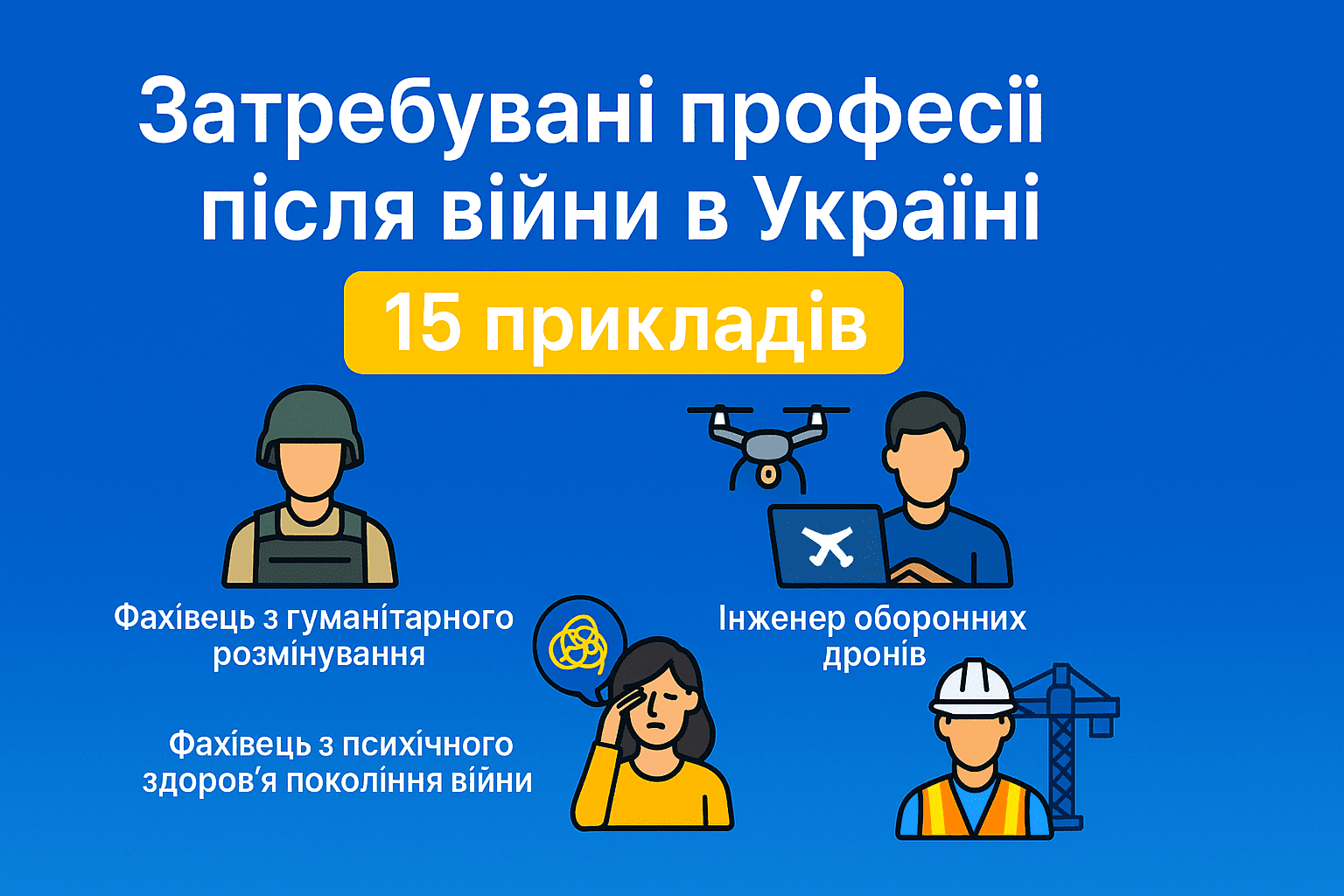 Востребованные профессии после войны в Украине: 15 специальностей, которые формируют будущ